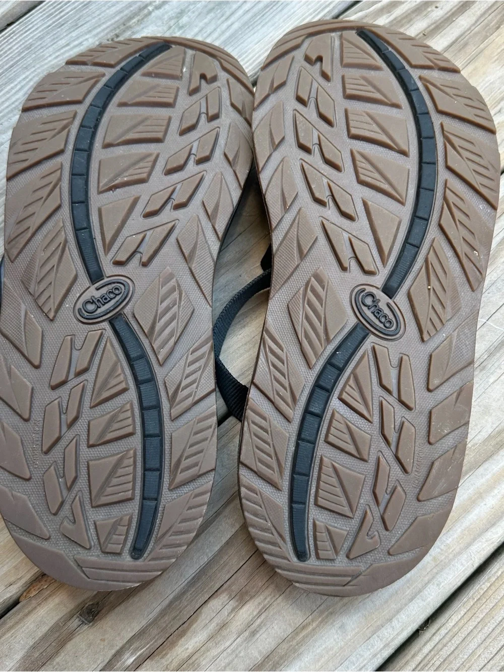 Chaco Tegu Black Athletic Hiking Sport Thong Slide Sandals Slides Mens Size 10